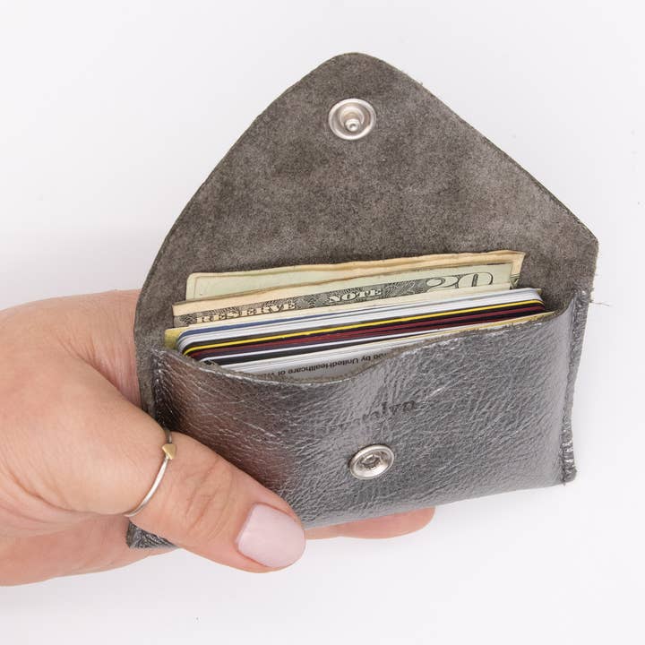 Crystalyn Kae Accessories - Wholesale Card Holder - Women's - CARD CASE WALLET - RECYCLED LEATHER ASSORTED (SET OF 12)