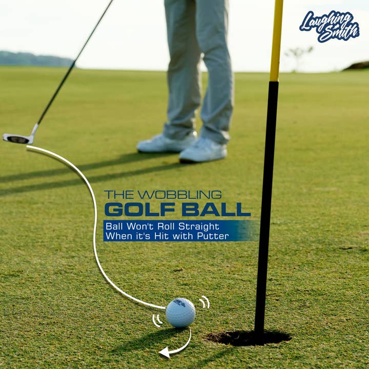 Smith Brands - Wholesale Gag Gift/Novelty Gift - 3-Pack Prank Golf Balls - Wobble MAXX Unputtable Golf Balls