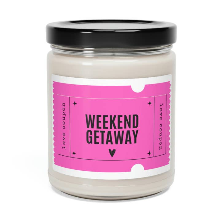 Weekend Getaway 9oz Ljus, Kärlek kupong för wholesale av GiftJunkie