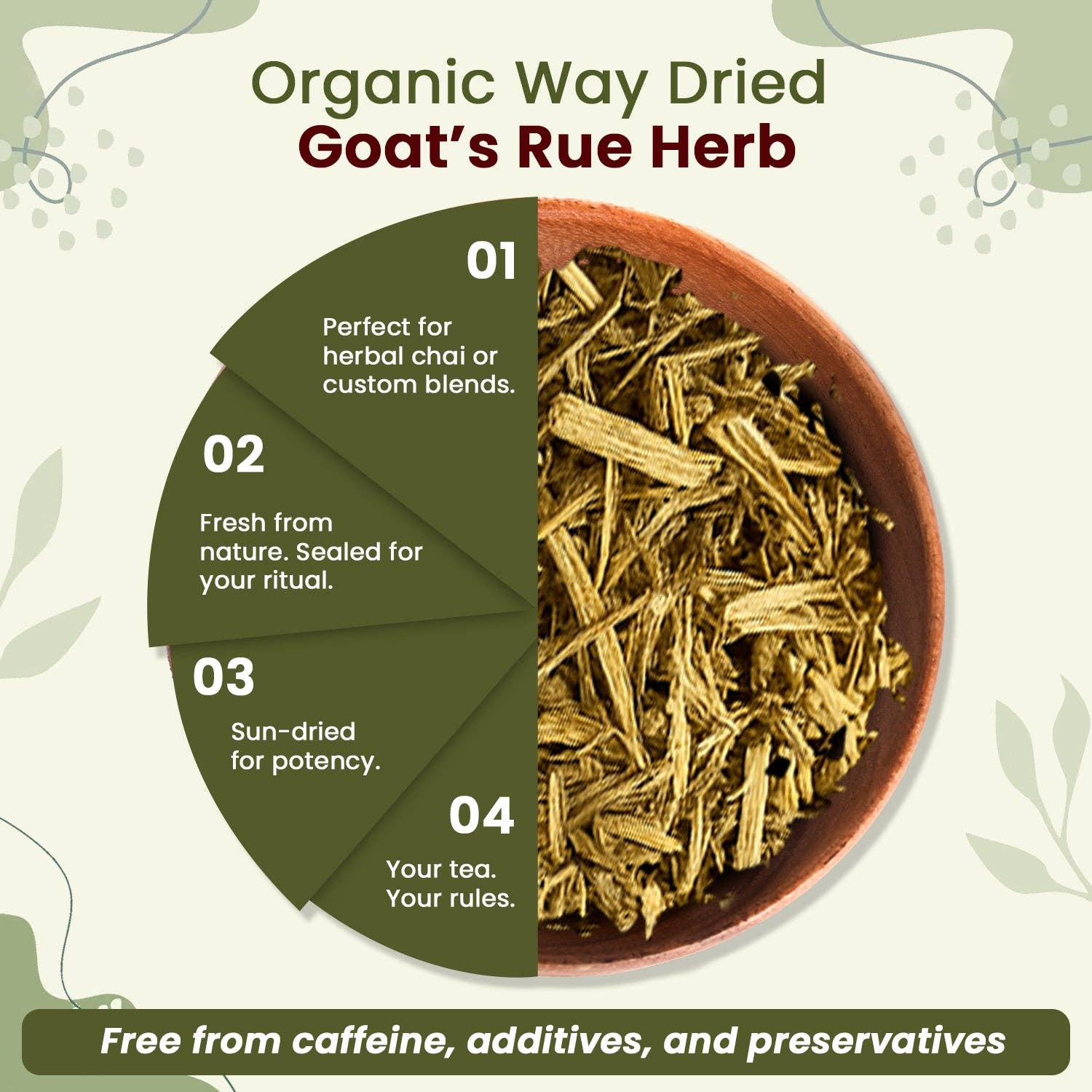 Organic Way LLC - Wholesale Loose Tea - Goat’s Rue Herb Cut & Sifted - Herbal Tea | European Wild-Harvest | Kosher & USDA Certified | Vegan, Non-GMO & Gluten Free | 100% Raw from Albania5