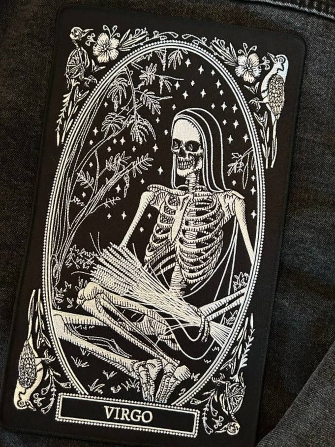 Vergine - Grande toppa posteriore ricamata per la vendita all'ingrosso da parte di 13th Press