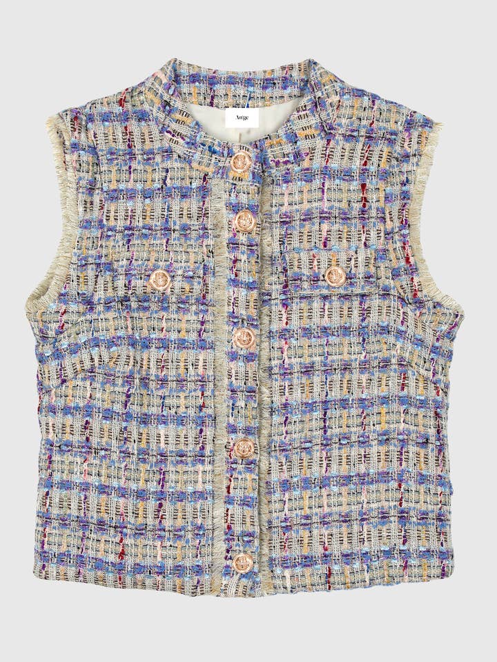 VESTE SANS MANCHES AVAYANA bleu pour la vente par An'ge