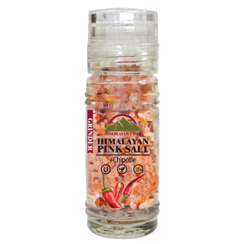 WBM LLC – wholesale Salt & pepper shaker set – Himalayan Chef Pink Salt Grinder, Small Glass Grinder, 4.2oz13