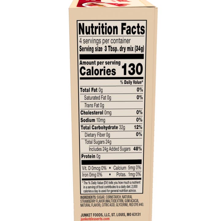 Junket Desserts - Wholesale Pudding - Strawberry Deens dessert (geval van 12)2