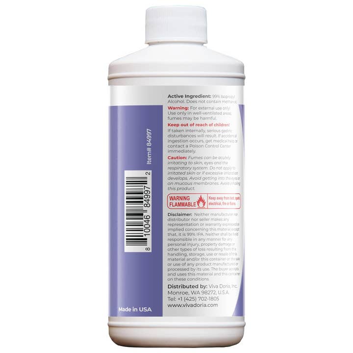 VIVA DORIA INC. - Wholesale First Aid Kit - Isopropyl Alcohol 99% Medical Grade IPA, (16 Fl Oz)