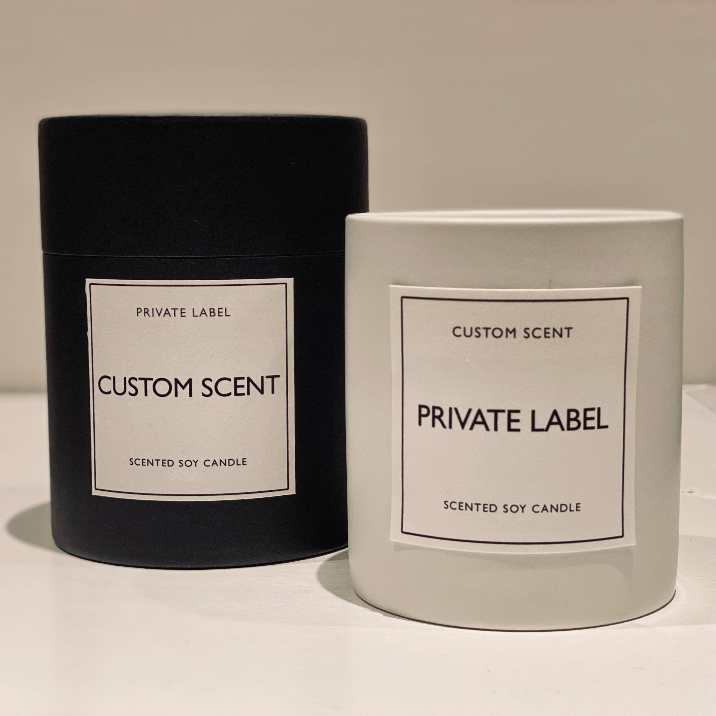 Atelier 880 - Wholesale Jar/Filled Candle - Private Label White Ceramic 12 oz Candles / Gift Box0