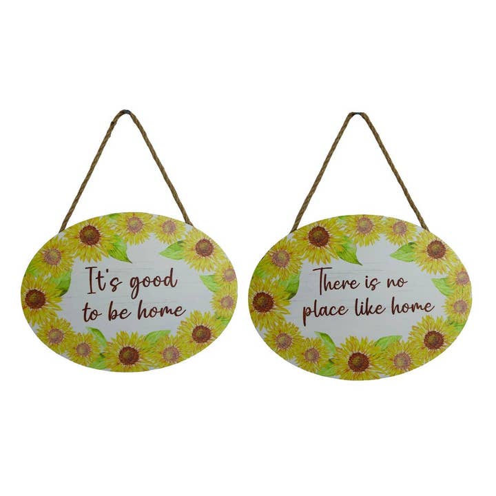 Cubby House by Malmar - Wholesale Plaque - 20x15cm Hanging Sunflower MDF Plaque 2 Asstd