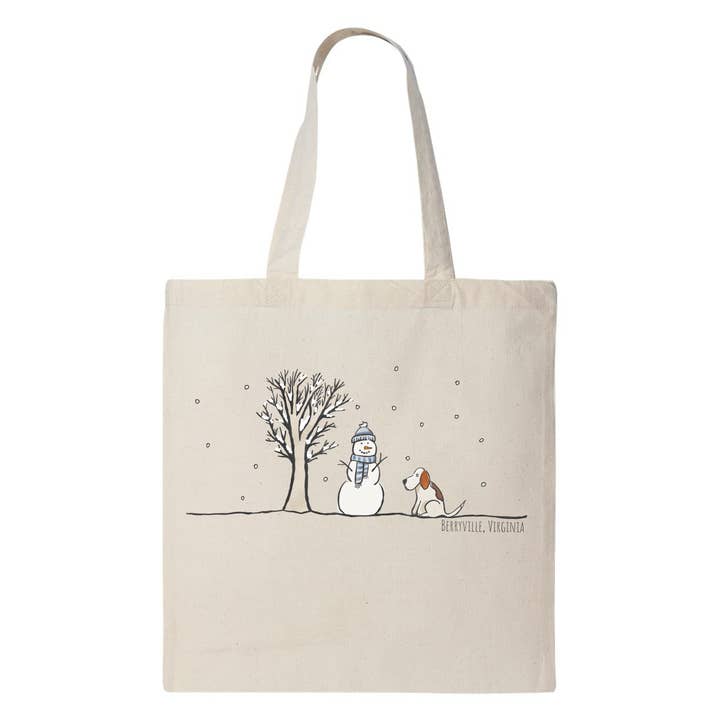 Snow Day Tote Bag - Custom Text for wholesale by Sweetgum Studio
