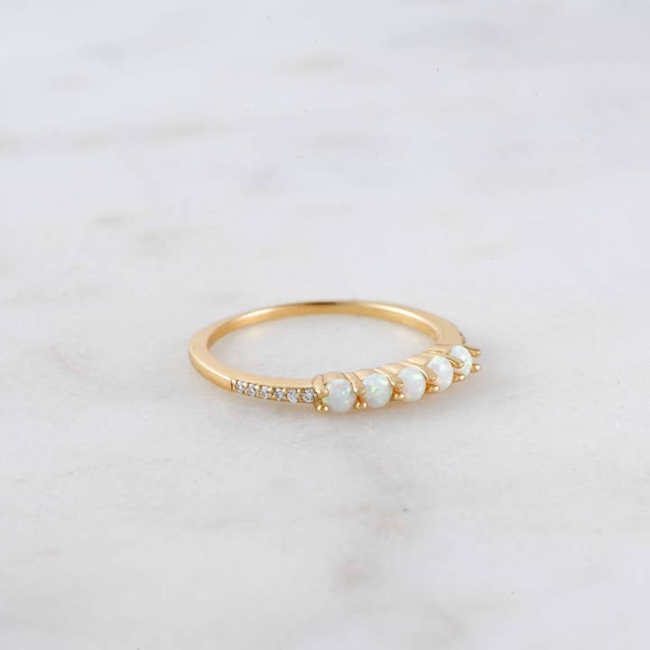 Sami Jewels – Engroshandel Ring med sten – 5 sten opal ring2