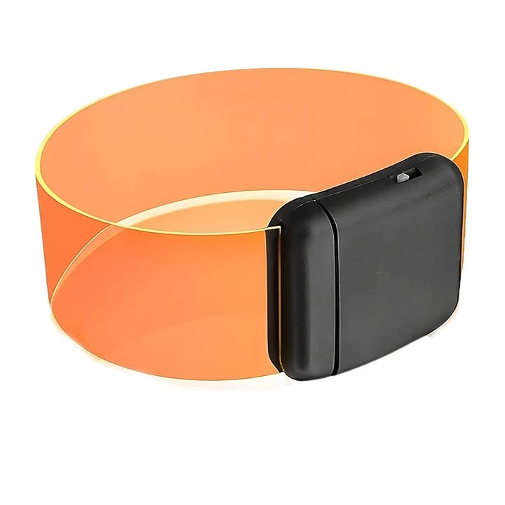 Blinkee.com, LLC - Wholesale Bangle Bracelet - Cosmic Orange LED Bracelets Magnetic Clasp1