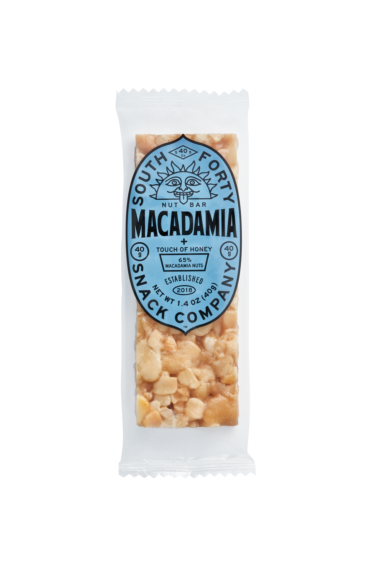 SOUTH FORTY SNACKS COMPANY - Wholesale Snack Bar - 12-Pack, Macadamia Crunchy Nut Bar ($1.95 per unit)1