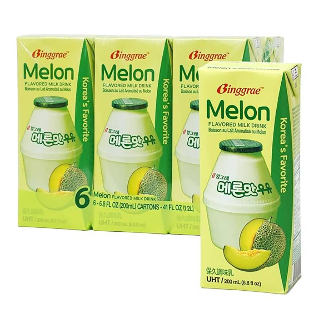 K Moitves Foods - Wholesale Non-Dairy Milk - Binggrae Korea’s #1 Flavored Milk-6.8oz (4x6, 24 Packs)6