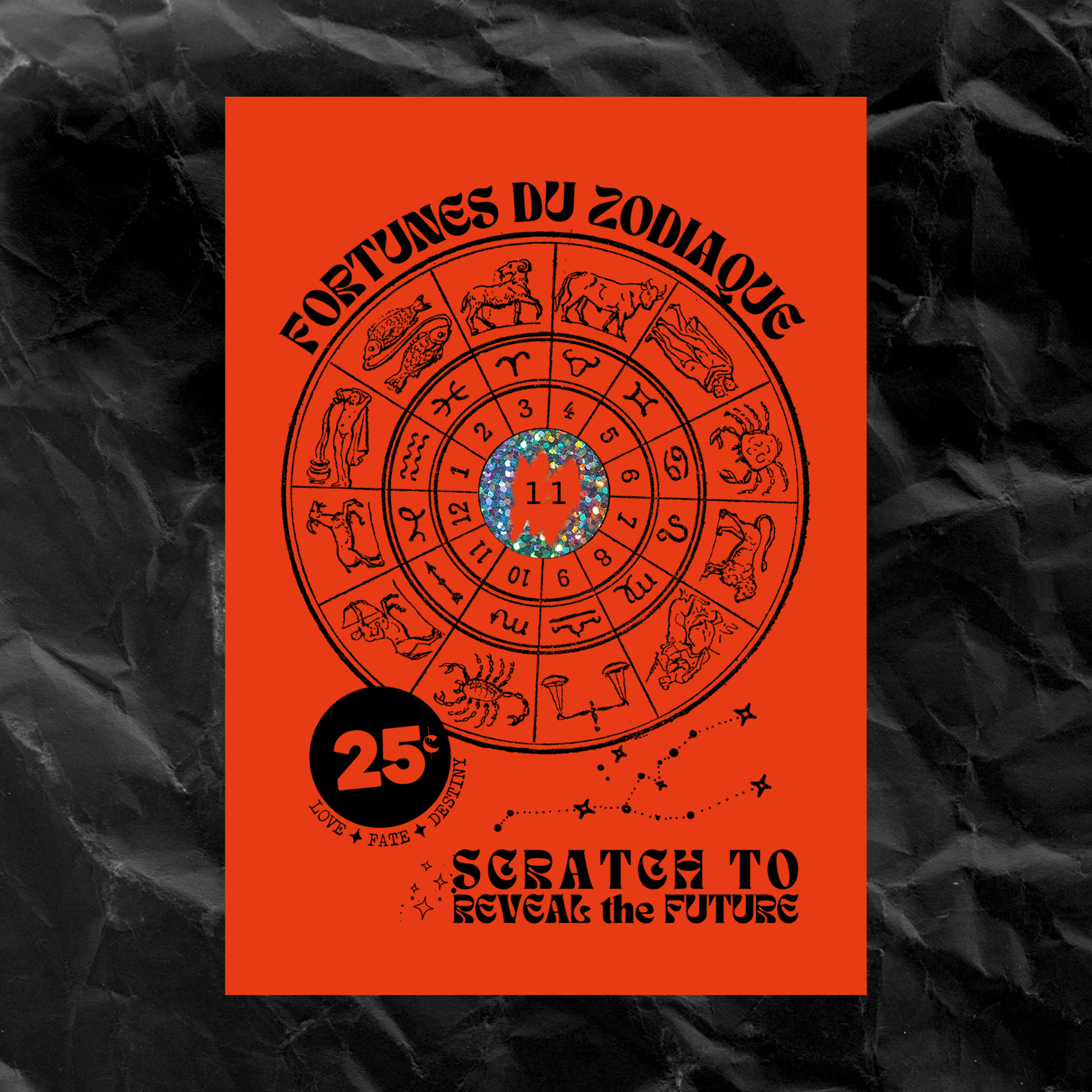 Cosmic Butcher - Wholesale Tarot Cards - Scratch-Off Fortune Card Sampler Pack (250 Count)13