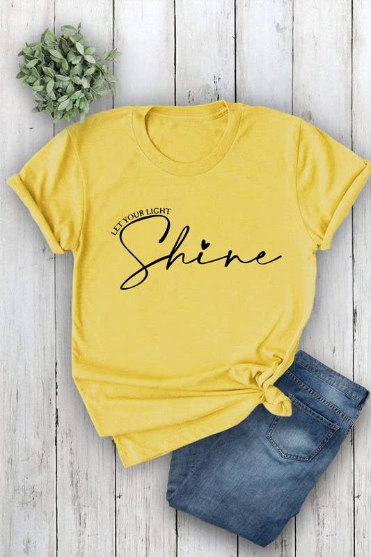 Top Avenue – Engroshandel T-shirt med print - Dame – Lad dit lys skinne, Unisex rund hals kortærmet T-shirt6