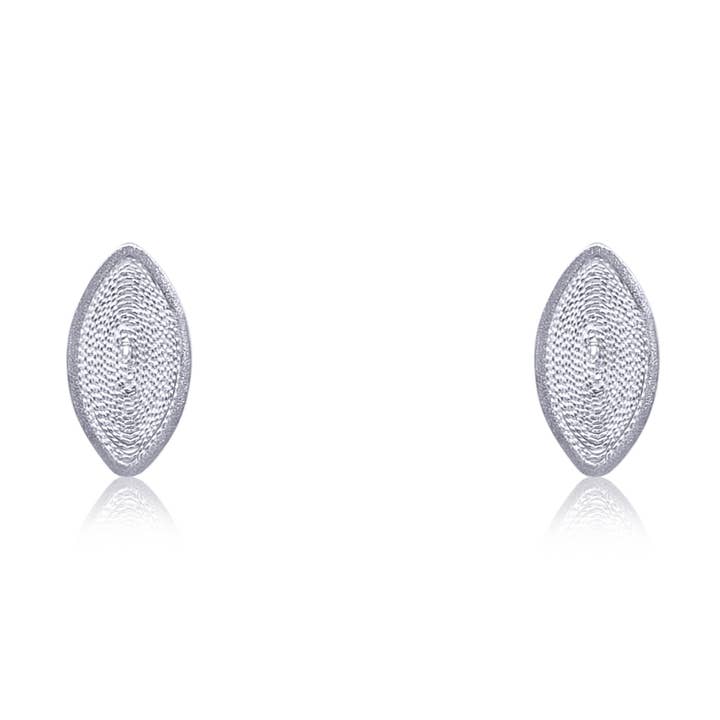 EDNA SILVER STUD EARRINGS FILIGREE for wholesale by Olmox - Fine Filigree Jewelry