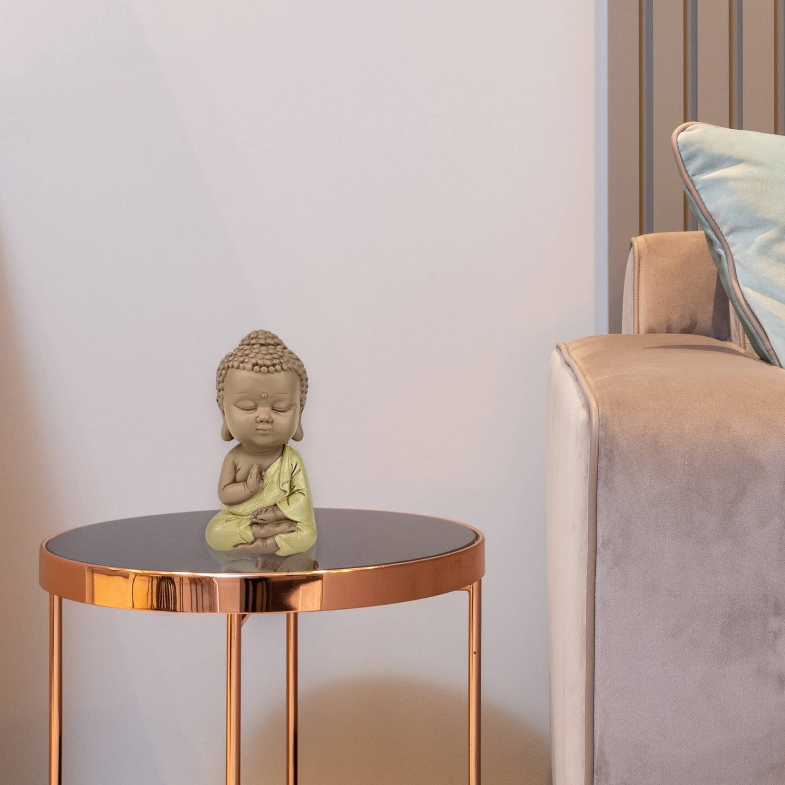 Zen'Arôme – Engroshandel Pyntefigur – Gul Buddha-statue - Zen Feng Shui dekoration6