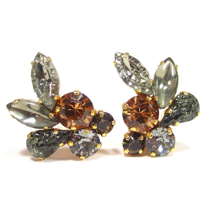 SoHo® Ear Clips With Rhinestones And Glass Stones for wholesale by SoHo Schmuckmanufaktur