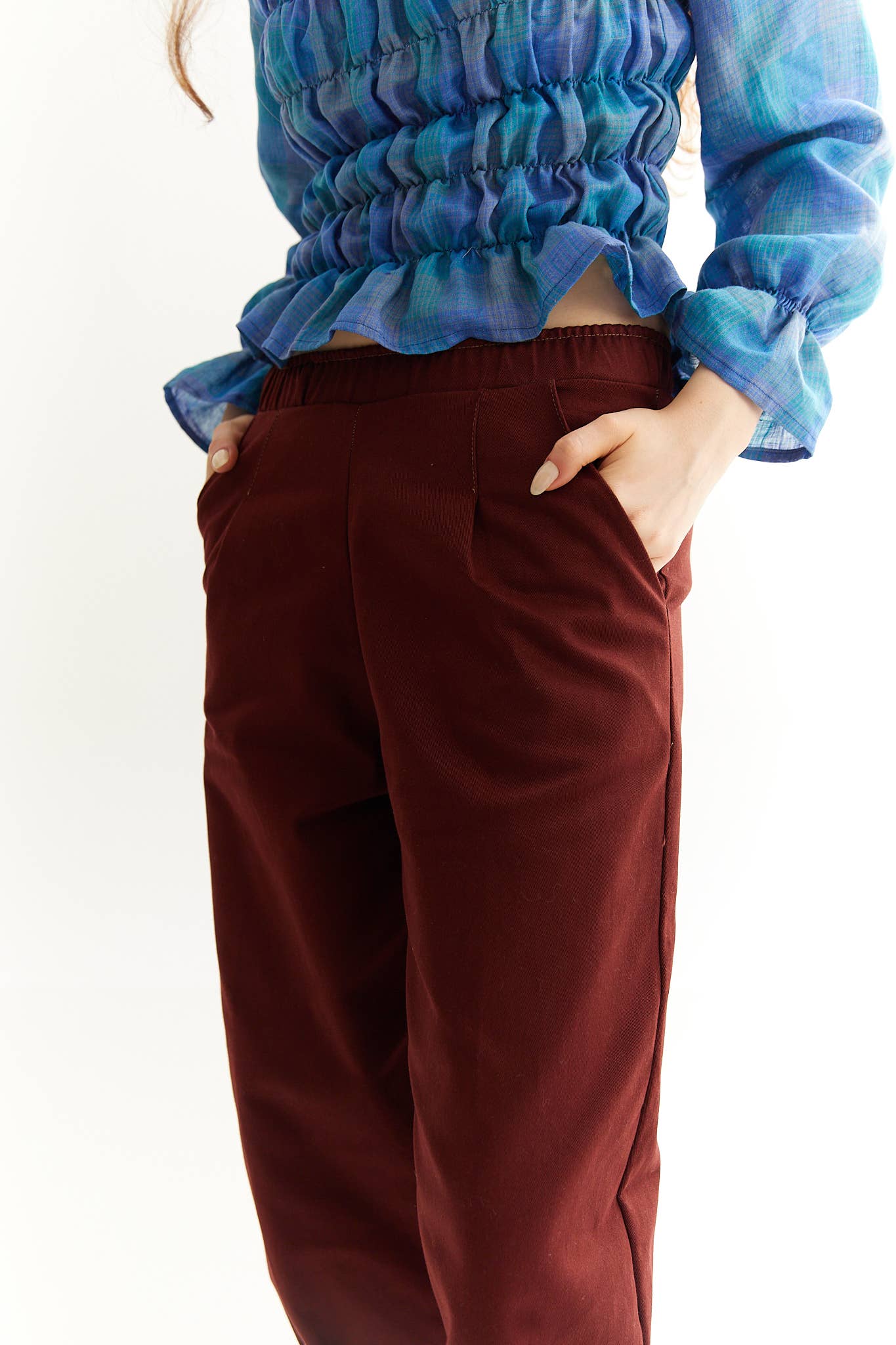 Hand Apparel - Wholesale Broek - Dames - Solei Broek Bourgondisch1