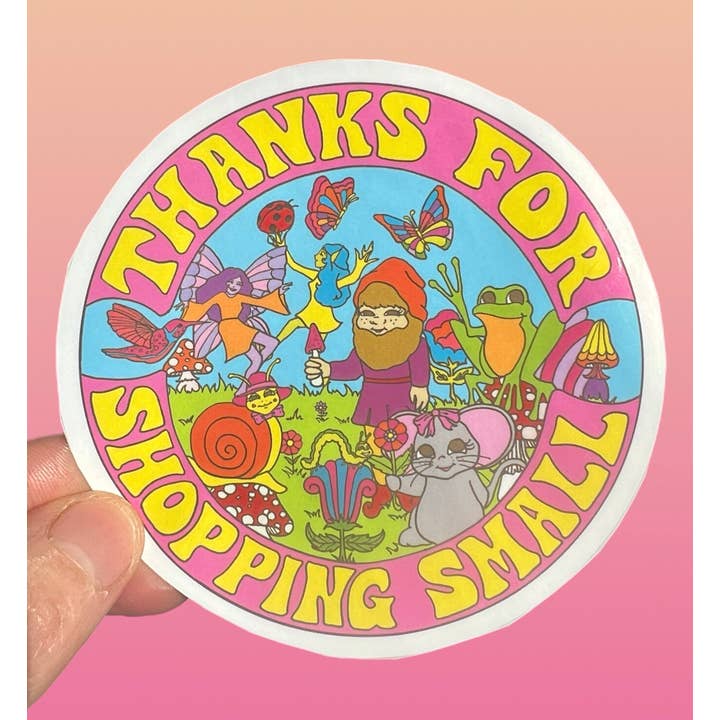 Astral Weekend - Wholesale Phone & Laptop Stickers - 3 Inch Sticker Thanks for Shopping Small