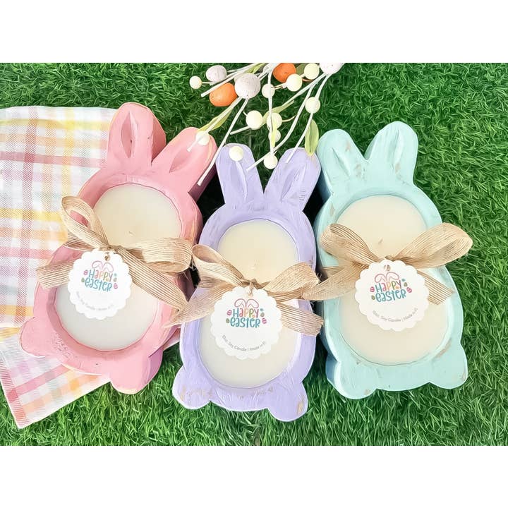 Spirit Glow Home & Body Essentials - Wholesale Jar/Filled Candle - *NEW* Easter Bunny Dough Bowl Candles - PINK1