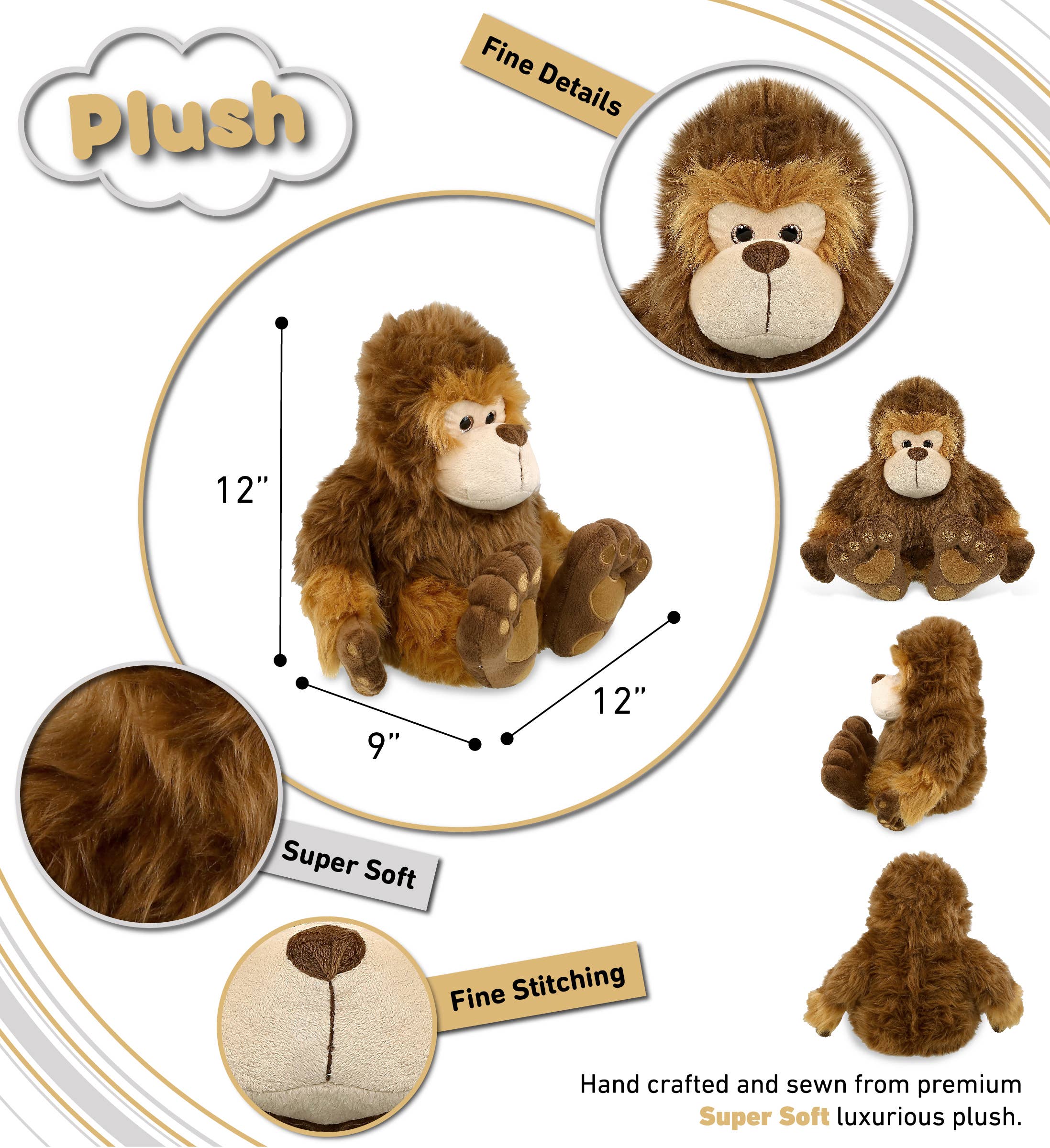 Cota Global - Wholesale Stuffed/plush toy – Kids & baby - Super-Soft Plush - Big Foot 12"2