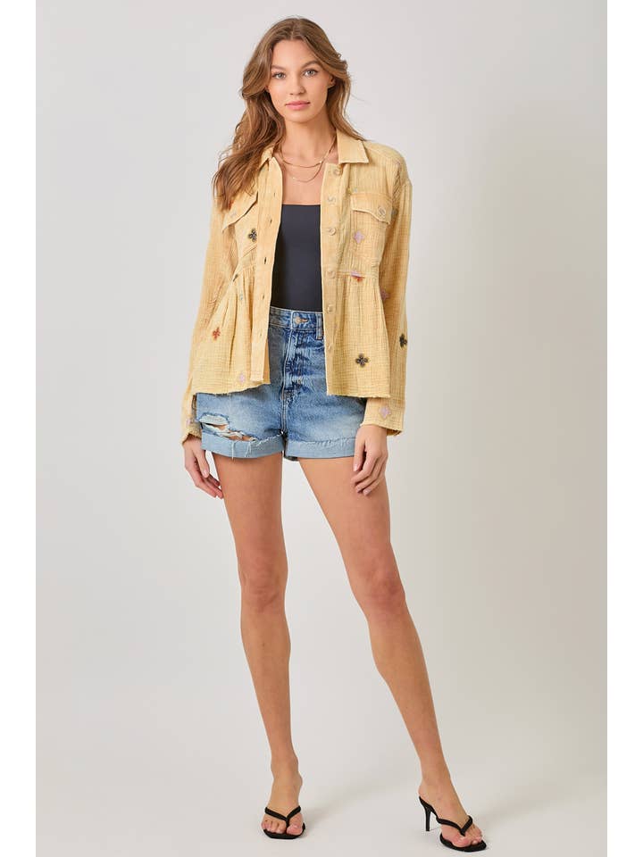 Mystree - Wholesale Jacket – Women's - 61004 Washed Peplum Jacket16