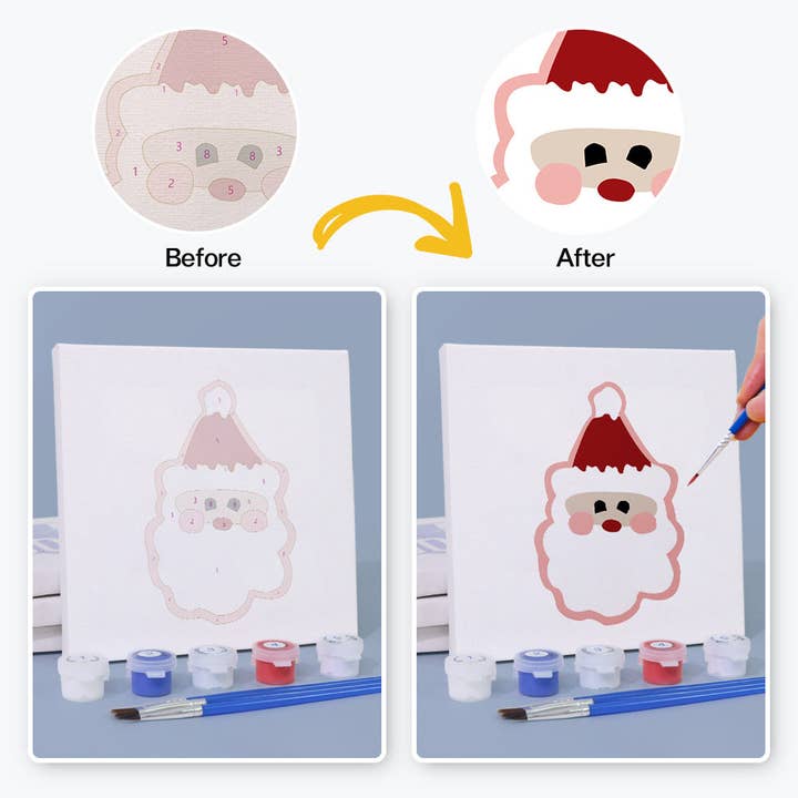 Paint Your Numbers – wholesale DIY craft kit – Holiday Treasures 4 Pack Mini Paint by Numbers Kit10