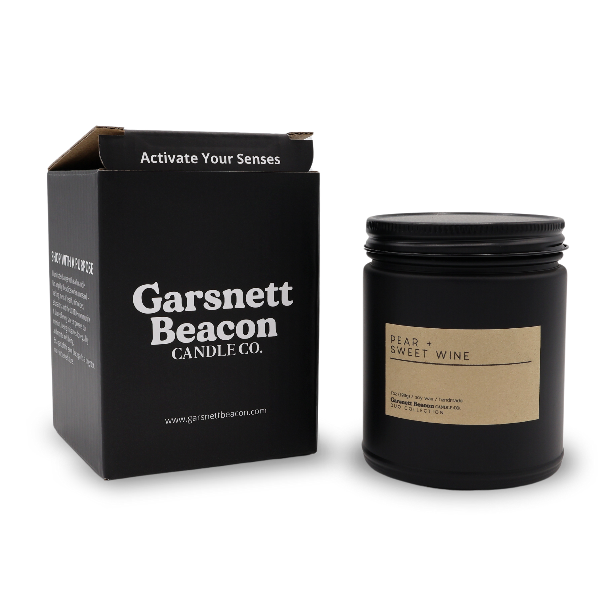 Garsnett Beacon Candle Co. - Wholesale Jar/Filled Candle - Pear + Sweet Wine Luxury Scented Candle | Duo Collection by Garsnett Beacon2