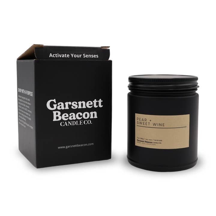 Garsnett Beacon Candle Co. - Wholesale Jar/Filled Candle - Pear + Sweet Wine Luxury Scented Candle | Duo Collection by Garsnett Beacon2