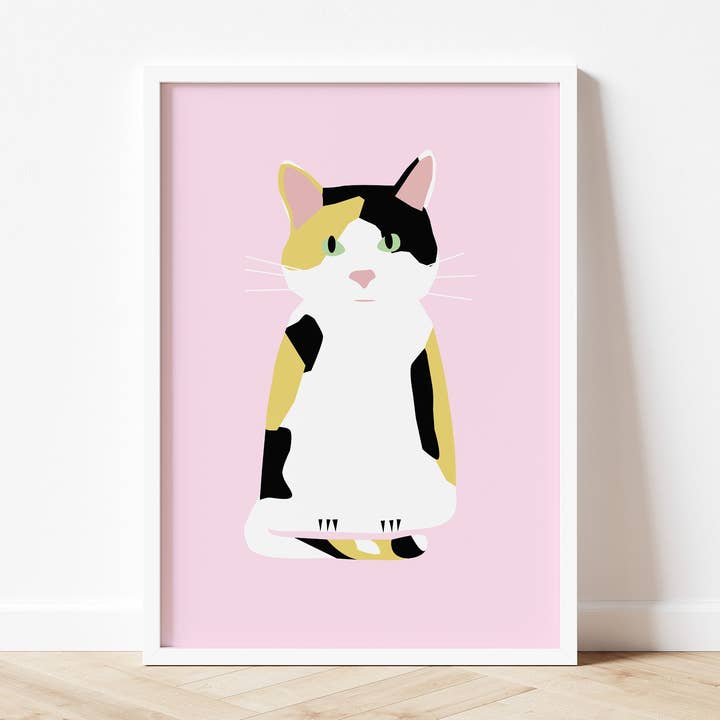 Coquille de Tortue / Chat Calico // Impression d'Art A5/A4/A3 pour la vente par Salty Crayon