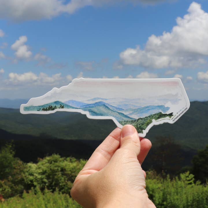 North Carolina Vinyl Sticker - Large for wholesale by Rachel Alvarez Art