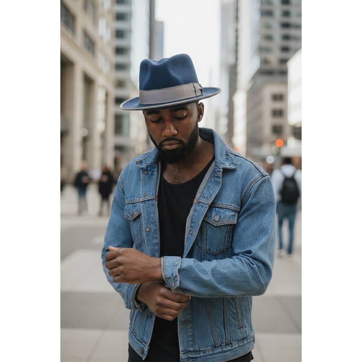 Levine Hat Company – wholesale Fedora - Herr – Naples Teardrop Classic Brim Ullfedora av Levine Hat Co.2