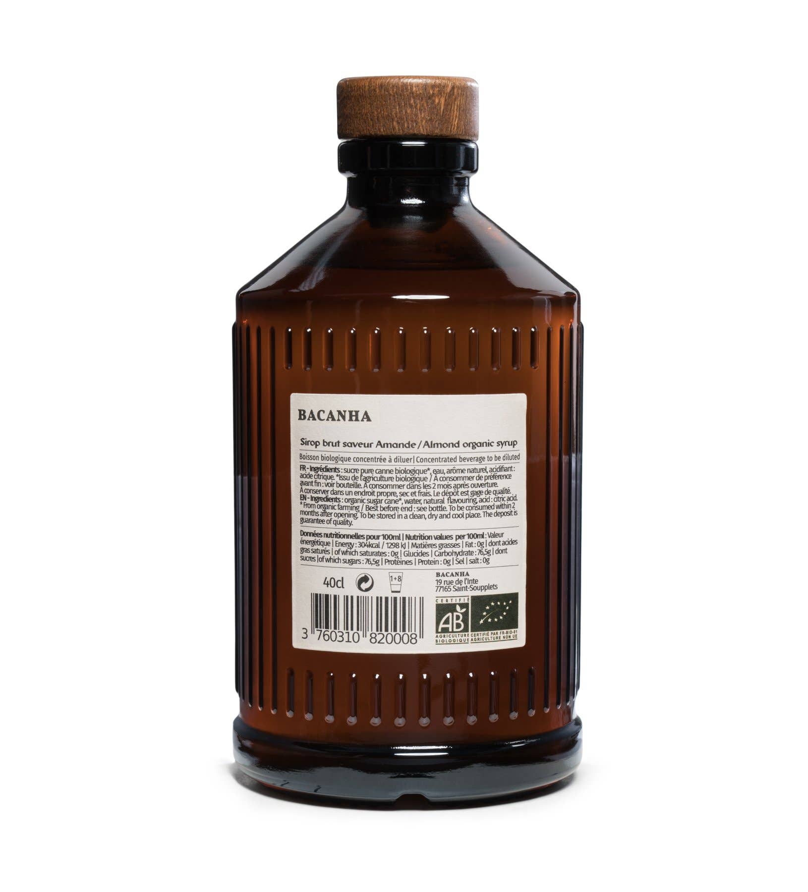 Bacanha - Wholesale Flavored Syrup - Raw Almond Syrup - Organic - 400ml - 13,5 fl. oz.1