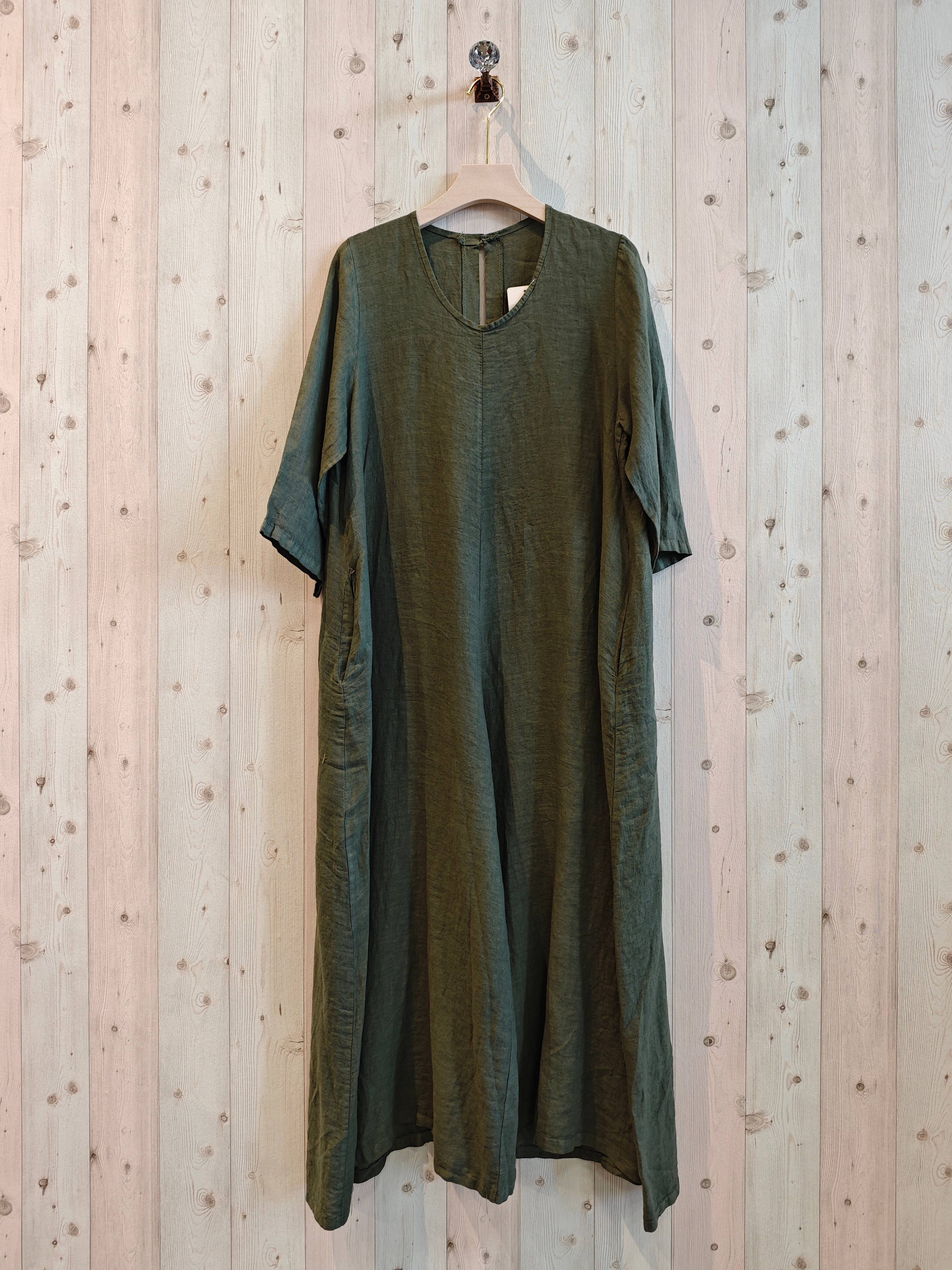 Linen & More - Vente Robe – femme - REF 2952 COMBINAISON À MANCHES EN 100 % LIN1