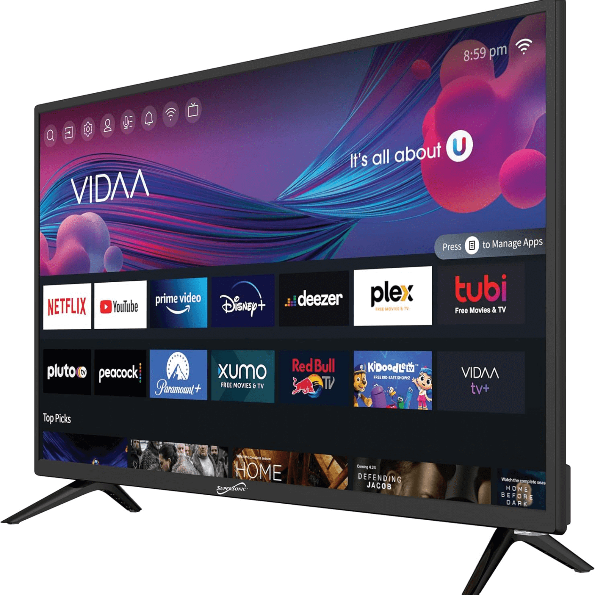 JupiterGear Home - Wholesale Decorative Tabletop Object - Supersonic 32-inch DLED Smart HDTV with DVD Player3