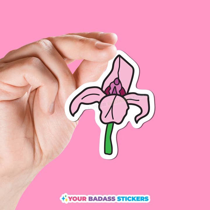 Lily Vagina Flower Sticker - Funny Gift for Mom for wholesale by Your Badass Stickers