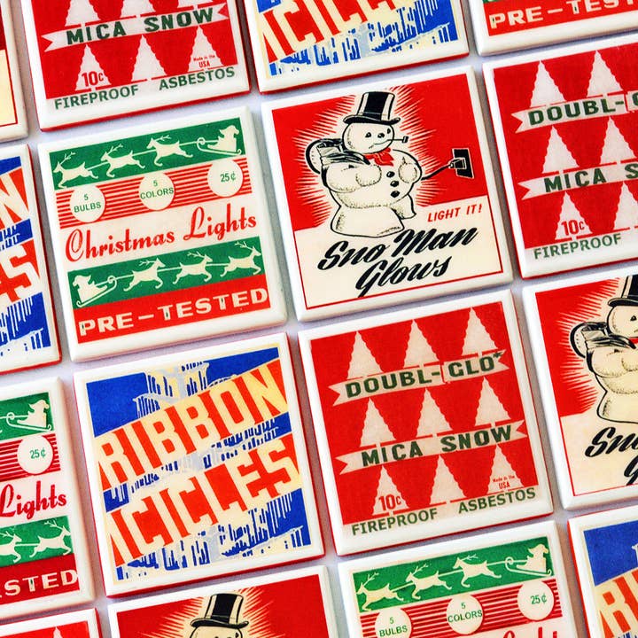 Cheltenham Road – wholesale Underlägg – Vintage jul dricka dalbana Set1