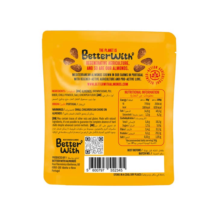 Better With Almonds - Wholesale Nuts - Amêndoas Melhor Com Chili - 30g2