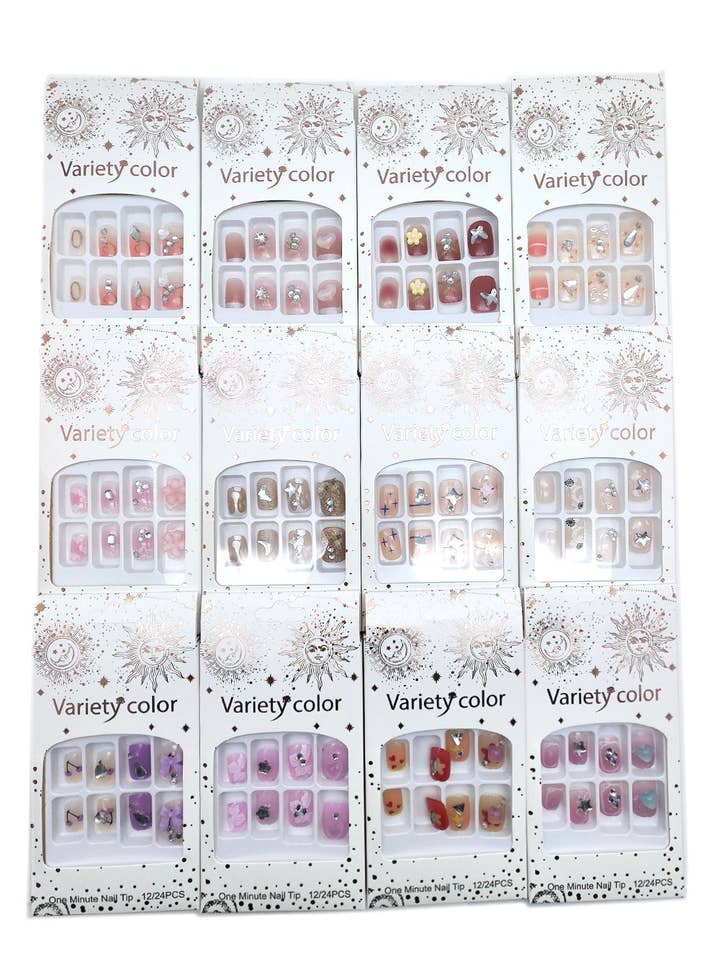 Mix Designs Kort Fyrkantiga Press-On Naglar för wholesale av Lucylou Collection