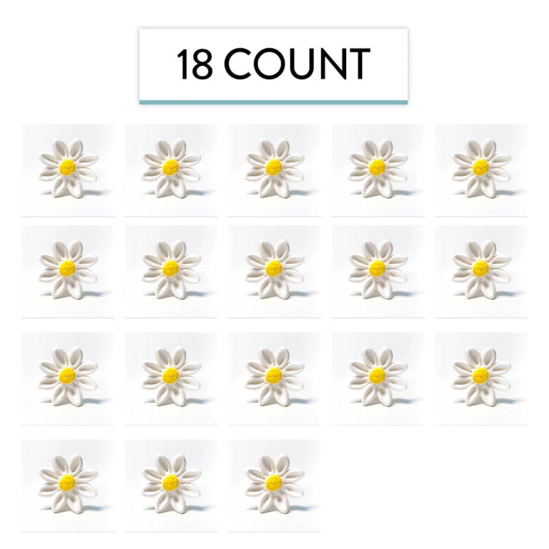 Global Sugar Art - Wholesale Taart/cupcaketopper - Eetbare Madeliefje Taartdecoraties, Witte en Gele Suikerbloemen, Onbedraad 1 Inch, Madeliefje Cupcake Toppers, Eetbare Bloemen Taartdecoraties door Chef Alan Tetreault, Global Sugar Art2