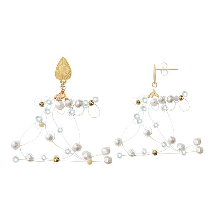 AMORINO SRL - Wholesale Dangle Earrings - DANGLING EARRINGS WITH CRYSTALS AND PEARLS - NK2112480F76