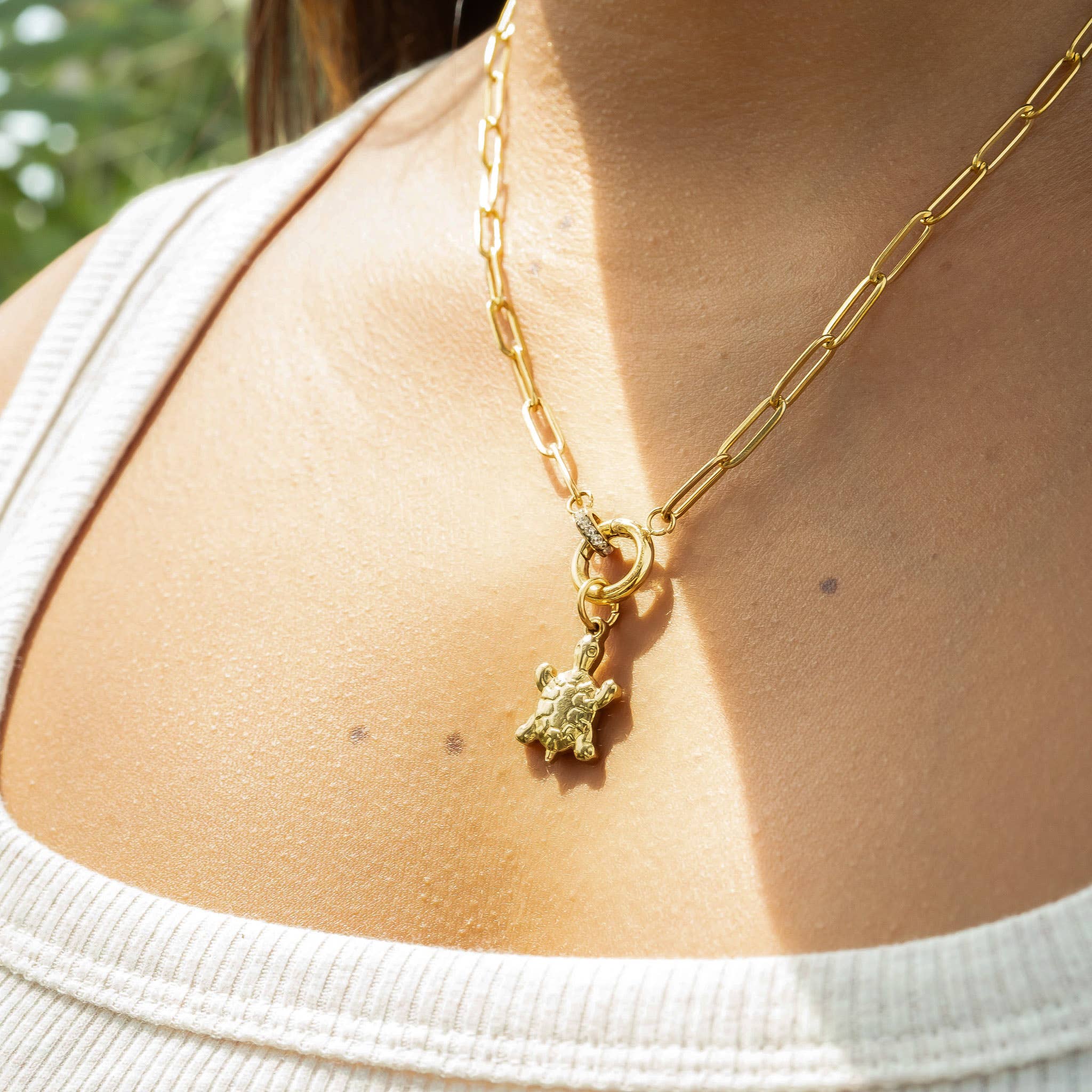 WJW – wholesale Individuell berlock/hänge – 18K guld PVD rostfritt stål havssköldpadda berlock1