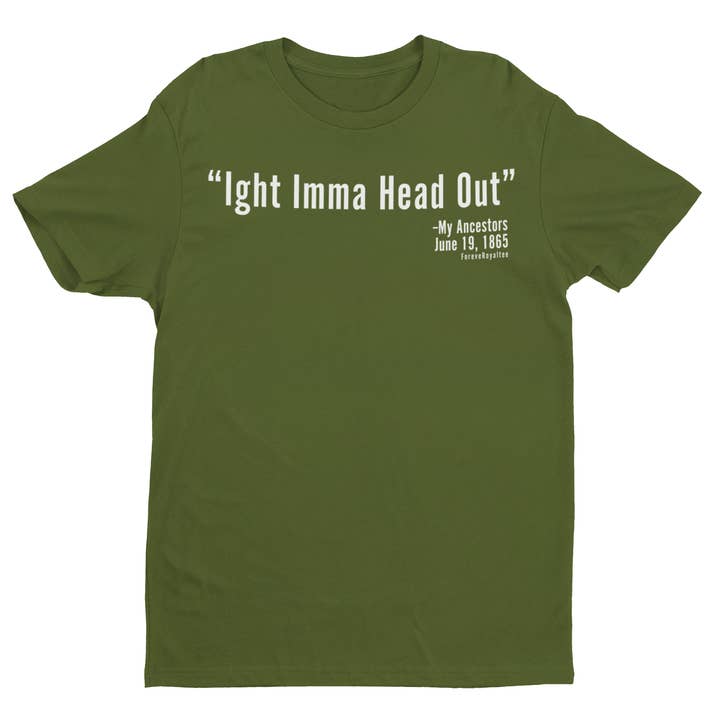 ForeveRoyalTee - Wholesale T-shirt met print - Uniseks - „Ight Imma Head Out” (2 kleuren)