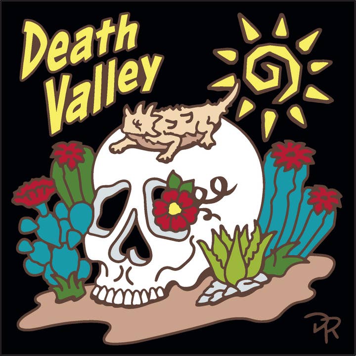 Death Valley Cactus Garden Skull Tile (9262A) for wholesale by Earthtones Tile