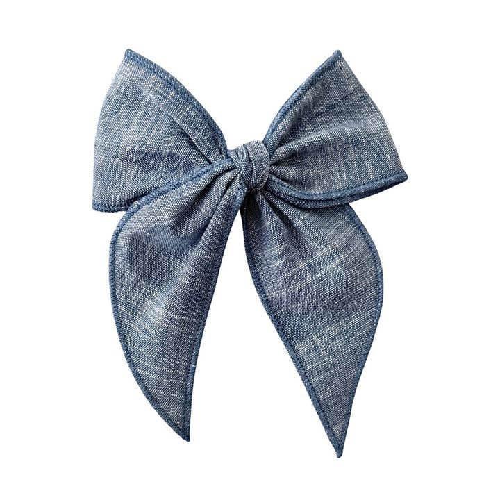 Chambray//Midi Fay Bow for engroshandel hos Shay+Dash