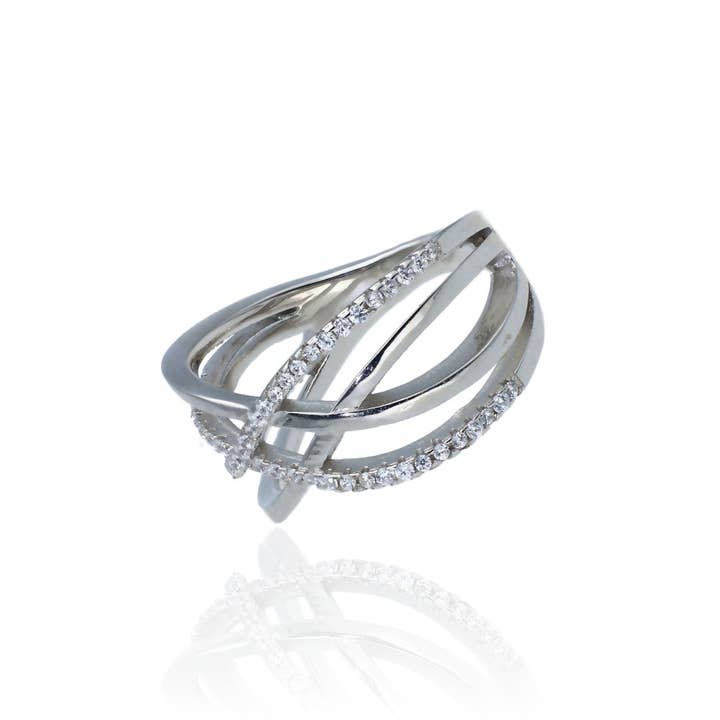 Sterling Silver Crossroads Ring for wholesale by Las Joyas de Amanda