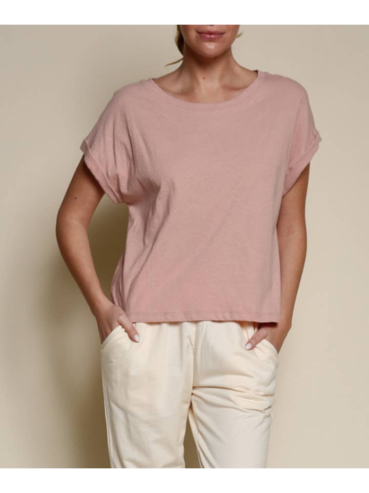 Fabina – wholesale T-shirt – women's – RECYCLE COTTON PLAIN CROP