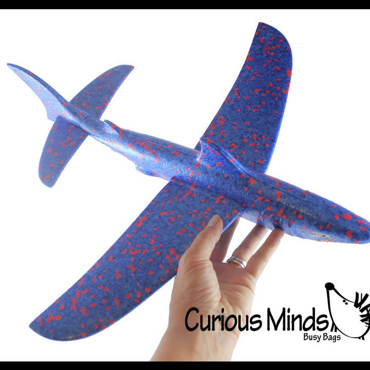 Curious Minds Toys - Venta al por mayor Avión de juguete - Niños - Juguete planeador grande de espuma con forma de tiburón, juguete de avión