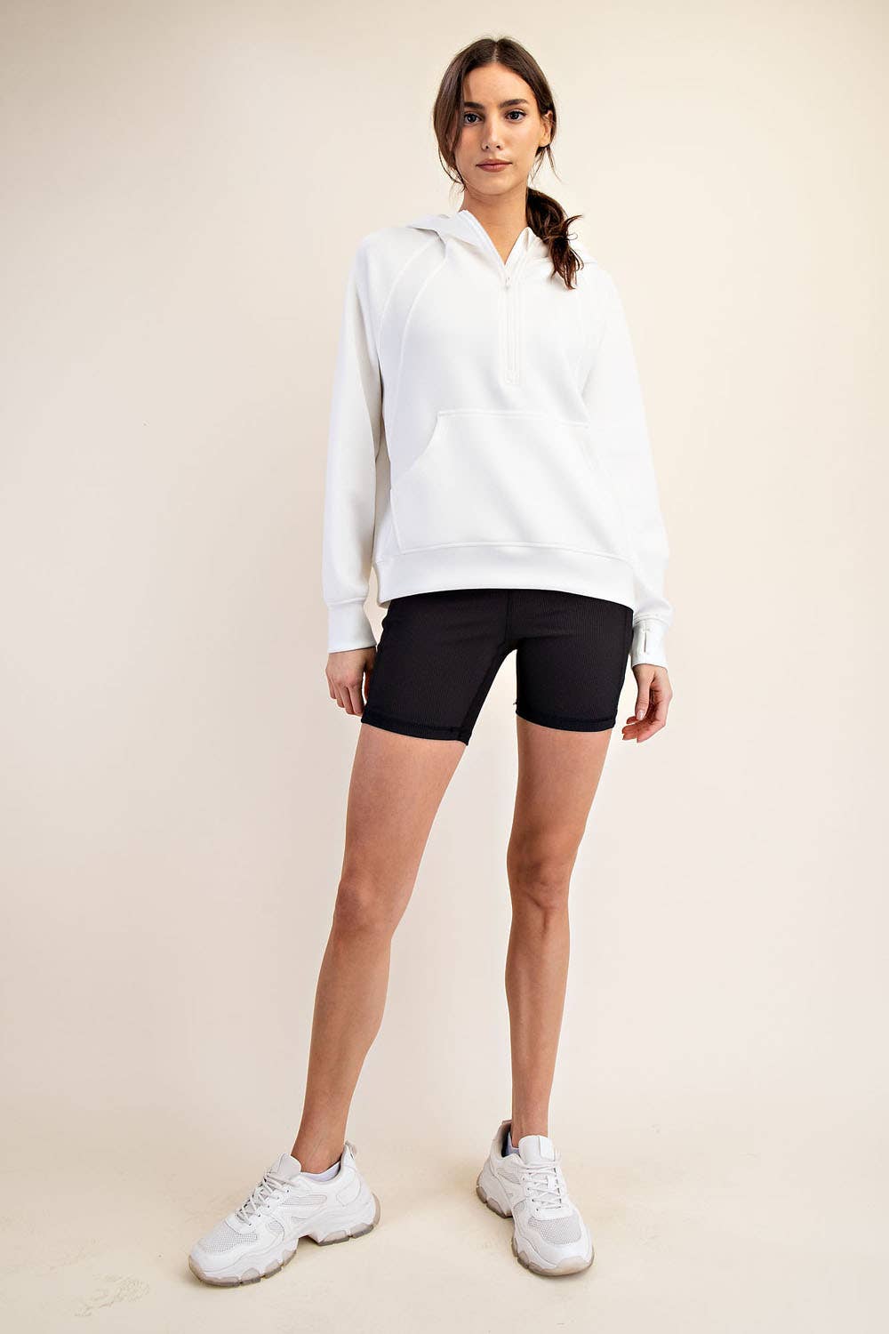 Rae Mode - Wholesale Hoodie - Women's - MODAL SCUBA QUARTER ZIP HODDIE JACKET48