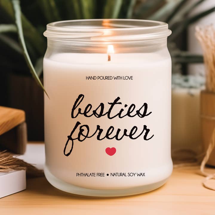 Besties Forever Soy Scented Candle - Handmade Candle for wholesale by Be The Light Candle Co.